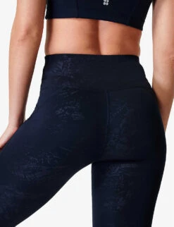 Sweaty Betty All Day Croc-embossed Stretch-woven Leggings -Whistles Shop R04127347 BLUTEXCROCPRNT ALT04