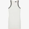THE KOOPLES Chain-embellished Sleeveless Knitted Mini Dress