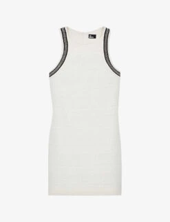THE KOOPLES Chain-embellished Sleeveless Knitted Mini Dress