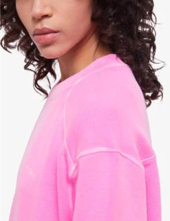 THE KOOPLES Embroidered-logo Crew-neck Cotton Sweatshirt 9 THE KOOPLES Embroidered-logo Crew-neck Cotton Sweatshirt -Whistles Shop R04135413 PINK1 ALT04