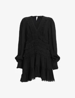 New Arrival 11 AllSaints Zora Ruffled Woven Mini Dress