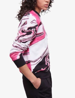 THE KOOPLES Mable-print Cotton Sweatshirt 7 THE KOOPLES Mable-print Cotton Sweatshirt -Whistles Shop R04139141 WHI13 ALT02