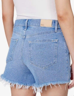 Paige Asher Distressed-hem High-rise Denim Shorts -Whistles Shop R04144147 LEELAHDESTRUCTED ALT05