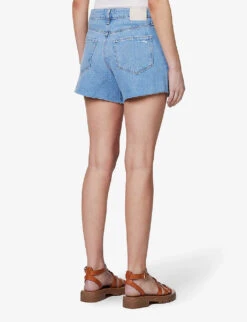 Paige Noella Raw-hem High-rise Denim Shorts -Whistles Shop R04144149 BARCELONADISTRESSED ALT03