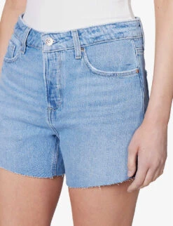 Paige Noella Raw-hem High-rise Denim Shorts -Whistles Shop R04144149 BARCELONADISTRESSED ALT04