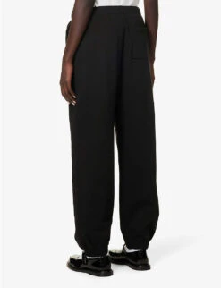 Kenzo Brand-patch Cotton-jersey Jogging Bottoms 8 Kenzo Brand-patch Cotton-jersey Jogging Bottoms -Whistles Shop R04145420 BLACK ALT03