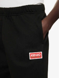 Kenzo Brand-patch Cotton-jersey Jogging Bottoms 9 Kenzo Brand-patch Cotton-jersey Jogging Bottoms -Whistles Shop R04145420 BLACK ALT04