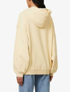 ANINE BING Harvey Logo-print Cotton-jersey Hoody -Whistles Shop R04146353 YELLOW ALT03