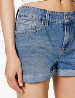 FRAME Le Grand Garcon Mid-rise Denim Shorts 10 FRAME Le Grand Garcon Mid-rise Denim Shorts -Whistles Shop R04146435 DELAMO ALT04