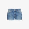FRAME Le Grand Garcon Mid-rise Denim Shorts