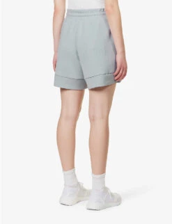 Varley Alder High-rise Regular-fit Stretch-jersey Shorts -Whistles Shop R04147433 PEARLBLUE ALT03