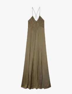 Zadig & Voltaire Rayonne Split-hem Recycled-polyester-blend Maxi Dress