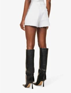 GOOD AMERICAN Good '90s High-rise Stretch-denim Shorts 12 GOOD AMERICAN Good '90s High-rise Stretch-denim Shorts -Whistles Shop R04147935 WHITE001 ALT04