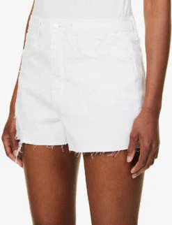 GOOD AMERICAN Good '90s High-rise Stretch-denim Shorts 14 GOOD AMERICAN Good '90s High-rise Stretch-denim Shorts -Whistles Shop R04147935 WHITE001 ALT06