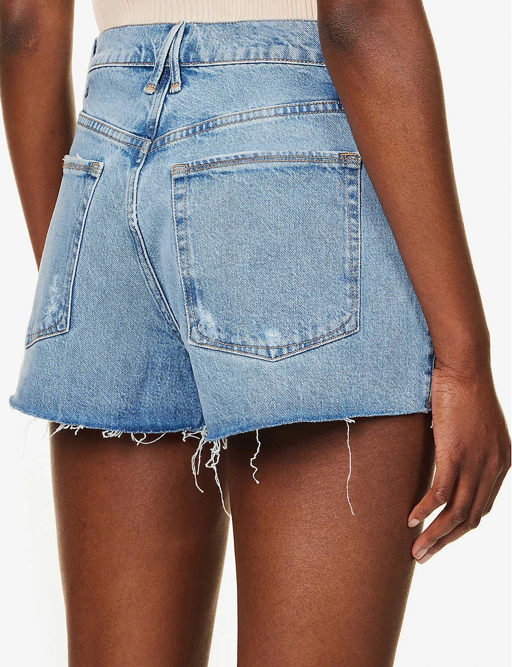 GOOD AMERICAN Good 90s Mid-rise Stretch-denim Shorts 6 GOOD AMERICAN Good 90s Mid-rise Stretch-denim Shorts - Image 6
