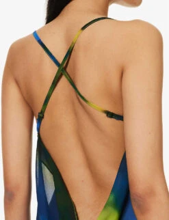 Abstract-print Cowl-neck Mesh Maxi Dress 7 Abstract-print Cowl-neck Mesh Maxi Dress -Whistles Shop R04148256 MULTI ALT03