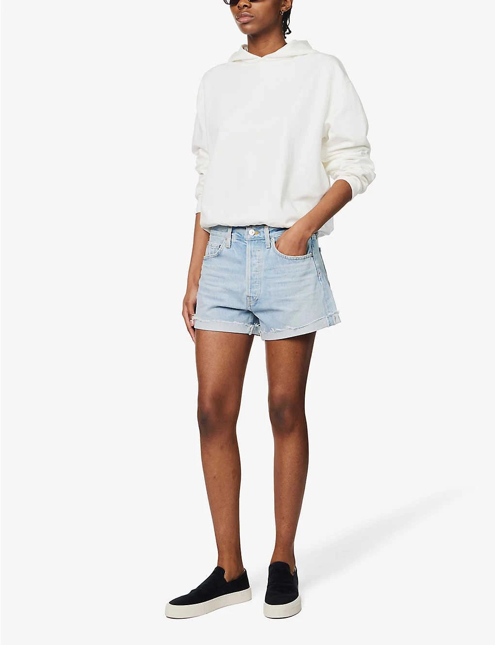 CITIZENS OF HUMANITY Annabelle High-rise Organic-denim Shorts 2 CITIZENS OF HUMANITY Annabelle High-rise Organic-denim Shorts - Image 2
