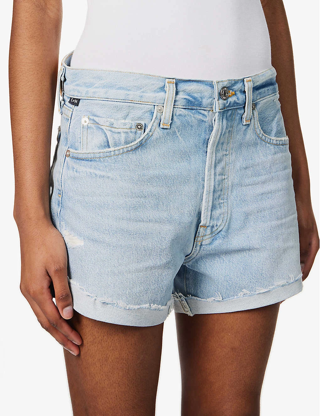 CITIZENS OF HUMANITY Annabelle High-rise Organic-denim Shorts 5 CITIZENS OF HUMANITY Annabelle High-rise Organic-denim Shorts - Image 5