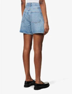 AGOLDE Stella High-rise Organic-denim Shorts -Whistles Shop R04148481 MODEMEDIUMVINTIND ALT03