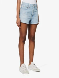 AGOLDE Dee High-rise Organic-denim Shorts -Whistles Shop R04148483 HAZARDLIGHTVINTIND ALT02