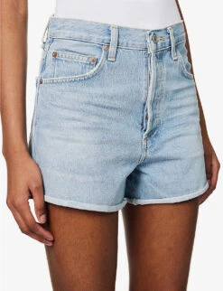 AGOLDE Dee High-rise Organic-denim Shorts -Whistles Shop R04148483 HAZARDLIGHTVINTIND ALT05