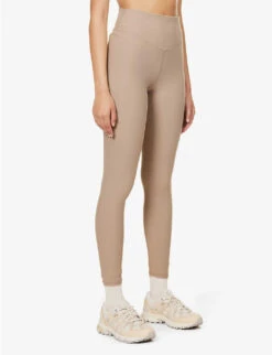 Peached High-rise Stretch-recycled Polyamide Leggings -Whistles Shop R04148920 BROWN ALT02