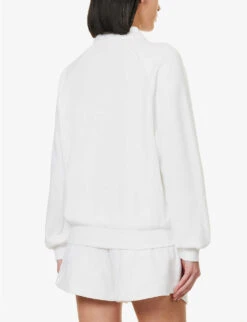 Zinnia Elle Cotton-towelling Polo Shirt -Whistles Shop R04148921 WHITE ALT03