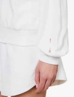 Zinnia Elle Cotton-towelling Polo Shirt -Whistles Shop R04148921 WHITE ALT04