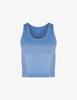 Sweaty Betty Athlete Cropped Seamless Workout Stretch-jersey T-shirt