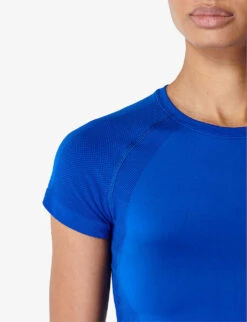 Sweaty Betty Athlete Seamless Workout Stretch-jersey T-shirt -Whistles Shop R04150376 LIGHTNINGBLUE ALT04