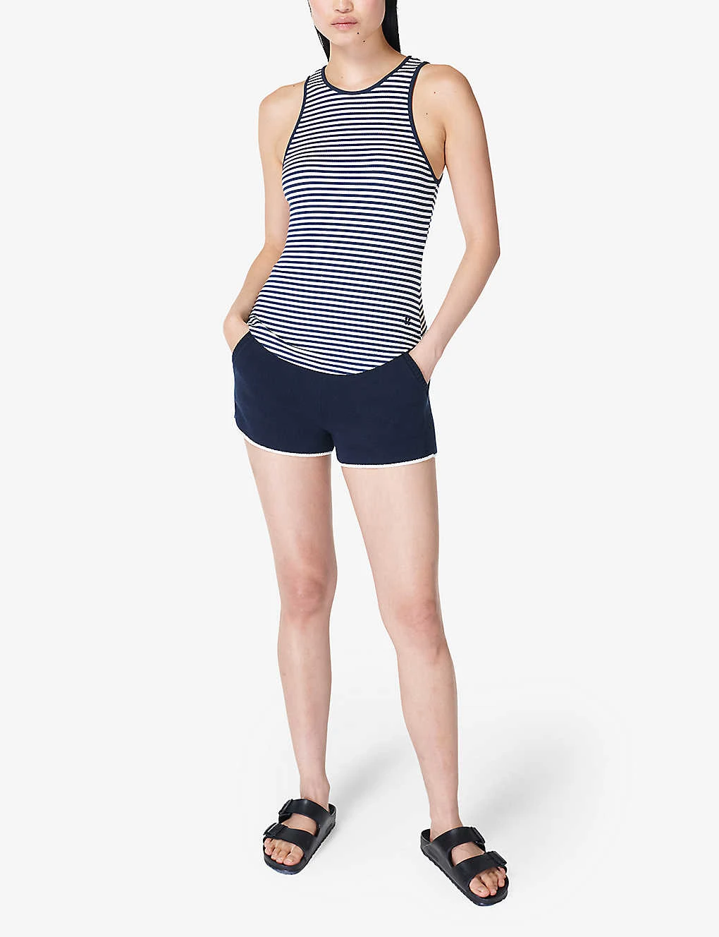 Sweaty Betty Harper Striped Rib Stretch-modal Top 2 Sweaty Betty Harper Striped Rib Stretch-modal Top - Image 2