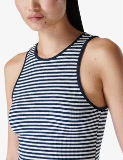 Sweaty Betty Harper Striped Rib Stretch-modal Top 9 Sweaty Betty Harper Striped Rib Stretch-modal Top -Whistles Shop R04150390 NAVYWHITESTRIPE ALT04