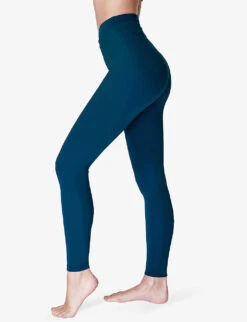 Sweaty Betty All Day Wrap-waist High-rise 7/8 Stretch-jersey Leggings -Whistles Shop R04150396 COLOSSALBLUE ALT02