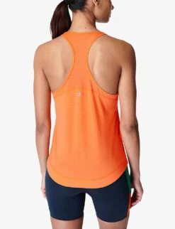 Sweaty Betty Breathe Easy Run Racer-back Recycled-polyester Tank Top -Whistles Shop R04150442 ORANGE ALT03