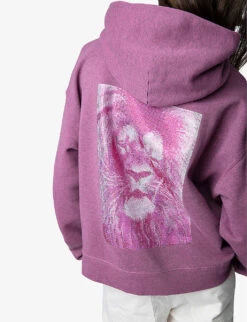 Zadig & Voltaire Mona Lion Photo-print Cotton-blend Hoody 9 Zadig & Voltaire Mona Lion Photo-print Cotton-blend Hoody -Whistles Shop R04151989 TULIPE ALT04