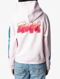 Zadig & Voltaire Georgy Coro Cho-pattern Cotton Hoodie -Whistles Shop R04151996 PARME ALT03