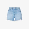 Paige Allure Raw-hem Mid-rise Regular-fit Stretch-denim Shorts