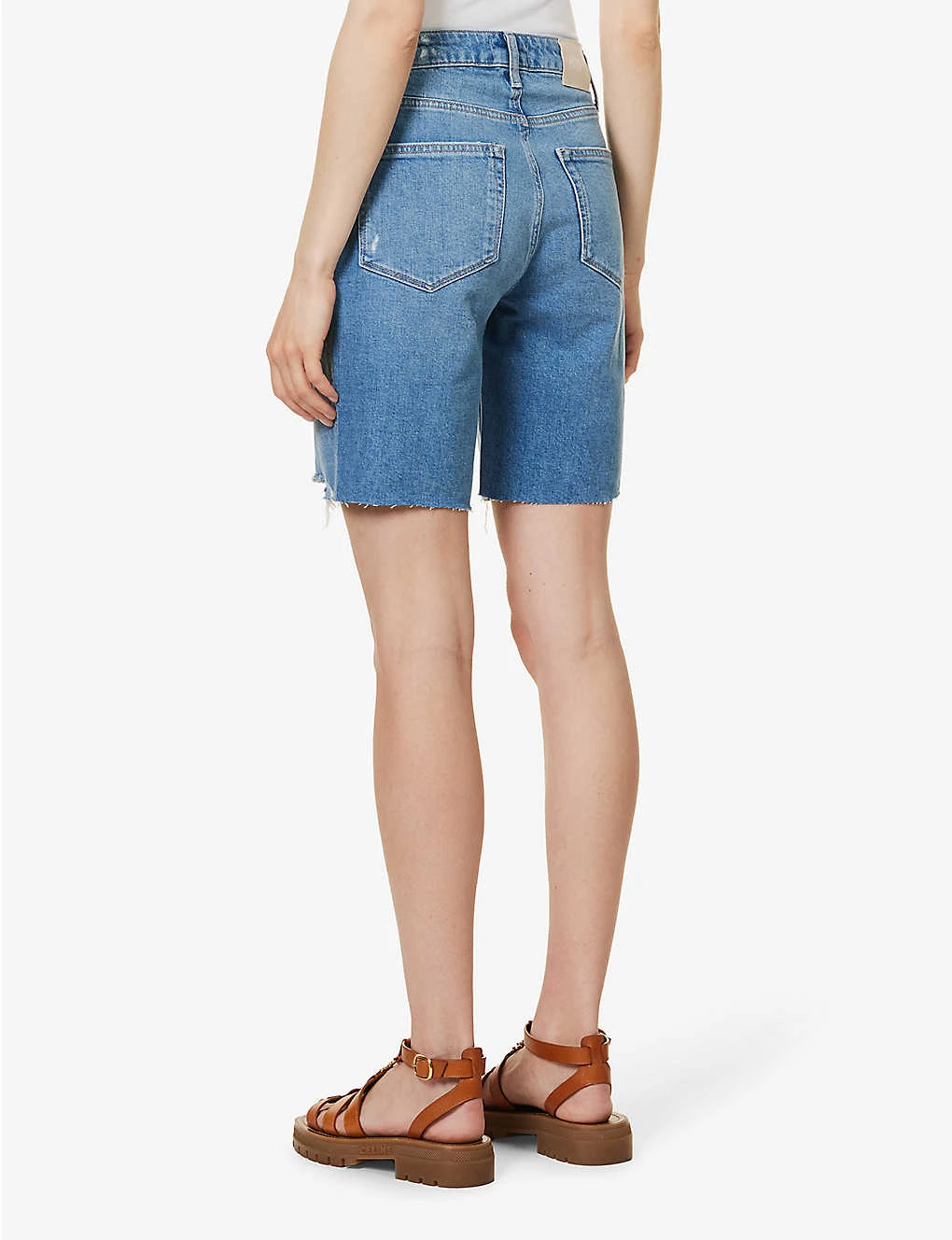 Paige Sammy Mid-rise Stretch-denim Shorts 4 Paige Sammy Mid-rise Stretch-denim Shorts - Image 4