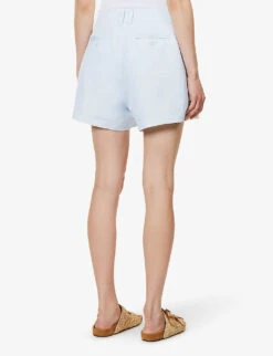 Paige Andie Mid-rise Linen-blend Shorts -Whistles Shop R04153176 ICEFLOW ALT03