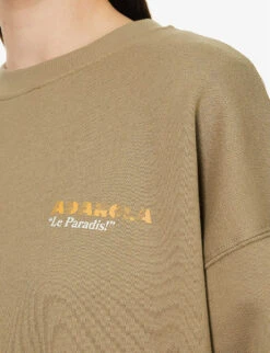 Resort Logo-print Cotton-jersey Sweatshirt -Whistles Shop R04153623 DEEPSAND ALT04