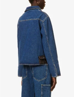 Yanne Single-breasted Organic-cotton Denim Blazer -Whistles Shop R04155201 BLUEINDIGO ALT03