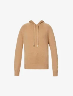 Max Mara Ananas Brand-embellished Cashmere-blend Hoody