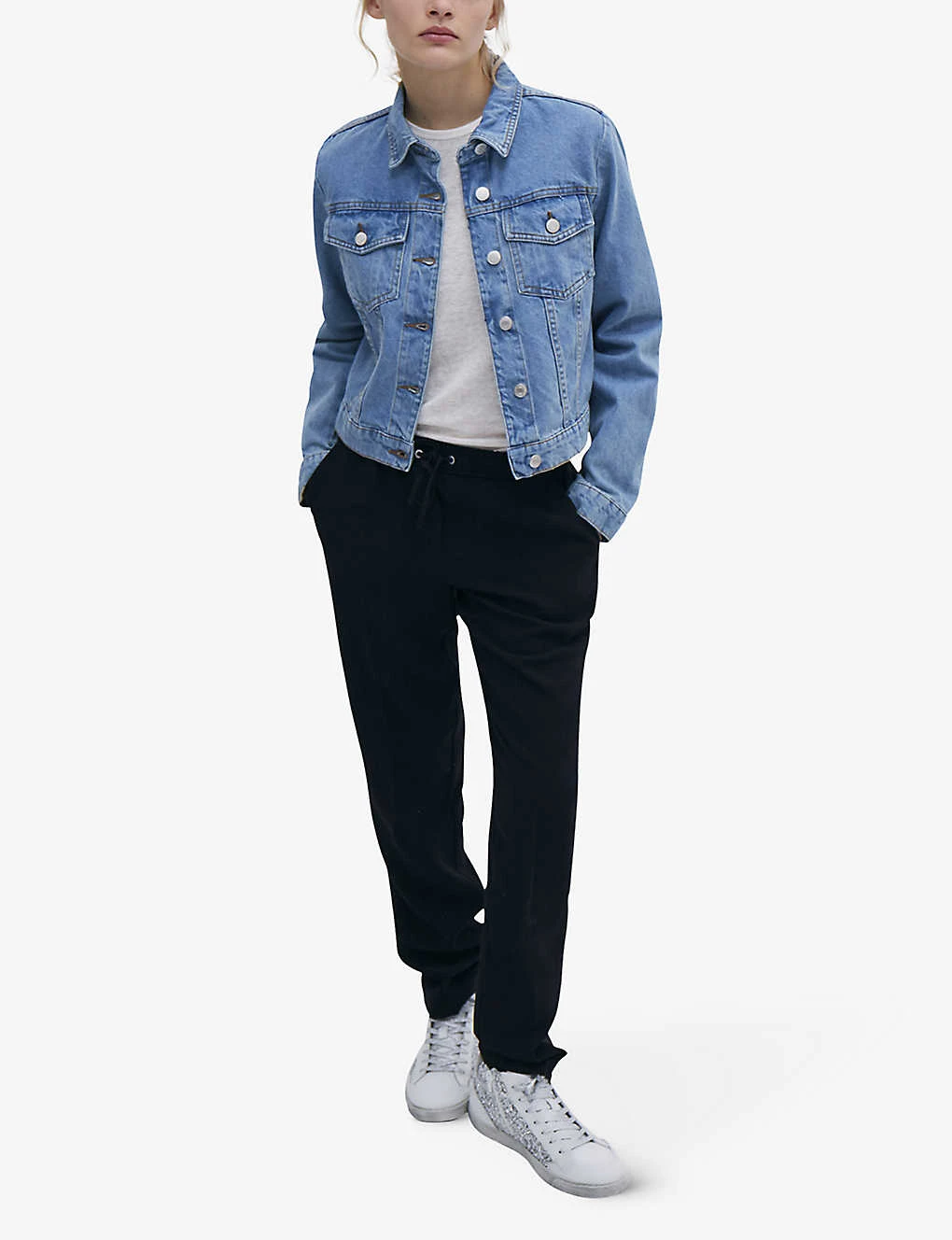 Ikks Patch-pocket Straight-fit Denim Jacket 2 Ikks Patch-pocket Straight-fit Denim Jacket - Image 2