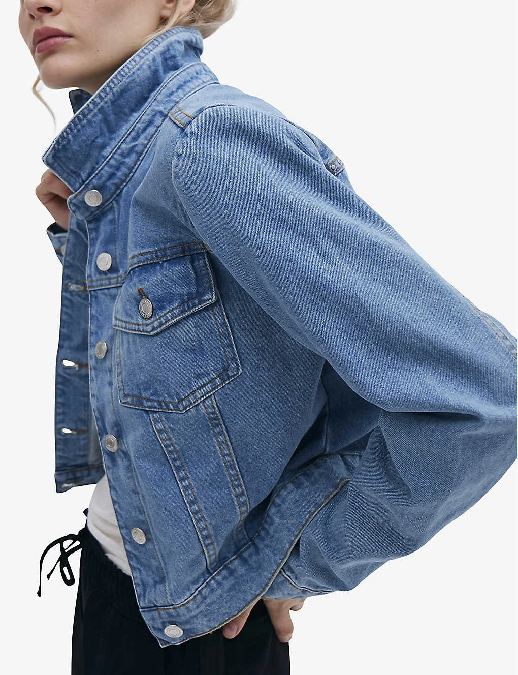 Ikks Patch-pocket Straight-fit Denim Jacket 3 Ikks Patch-pocket Straight-fit Denim Jacket - Image 3