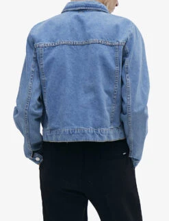 Ikks Patch-pocket Straight-fit Denim Jacket 8 Ikks Patch-pocket Straight-fit Denim Jacket -Whistles Shop R04156391 BLUEGREY ALT03