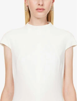 High-neck Crystal-embellished Woven Maxi Dress -Whistles Shop R04156403 OPTICALWHITE ALT05