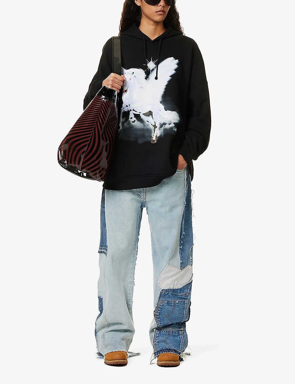 Unicorn Graphic-print Relaxed-fit Cotton-jersey Hoody 2 Unicorn Graphic-print Relaxed-fit Cotton-jersey Hoody - Image 2