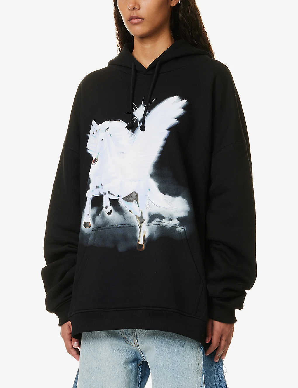 Unicorn Graphic-print Relaxed-fit Cotton-jersey Hoody 3 Unicorn Graphic-print Relaxed-fit Cotton-jersey Hoody - Image 3