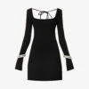 Olivia Ring-embellished Knitted Mini Dress