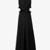 Jil Sander Cut-out Pleated Woven Maxi Dress
